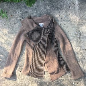 A. IDA Made in Italy Wool Asymmetrical Cardigan